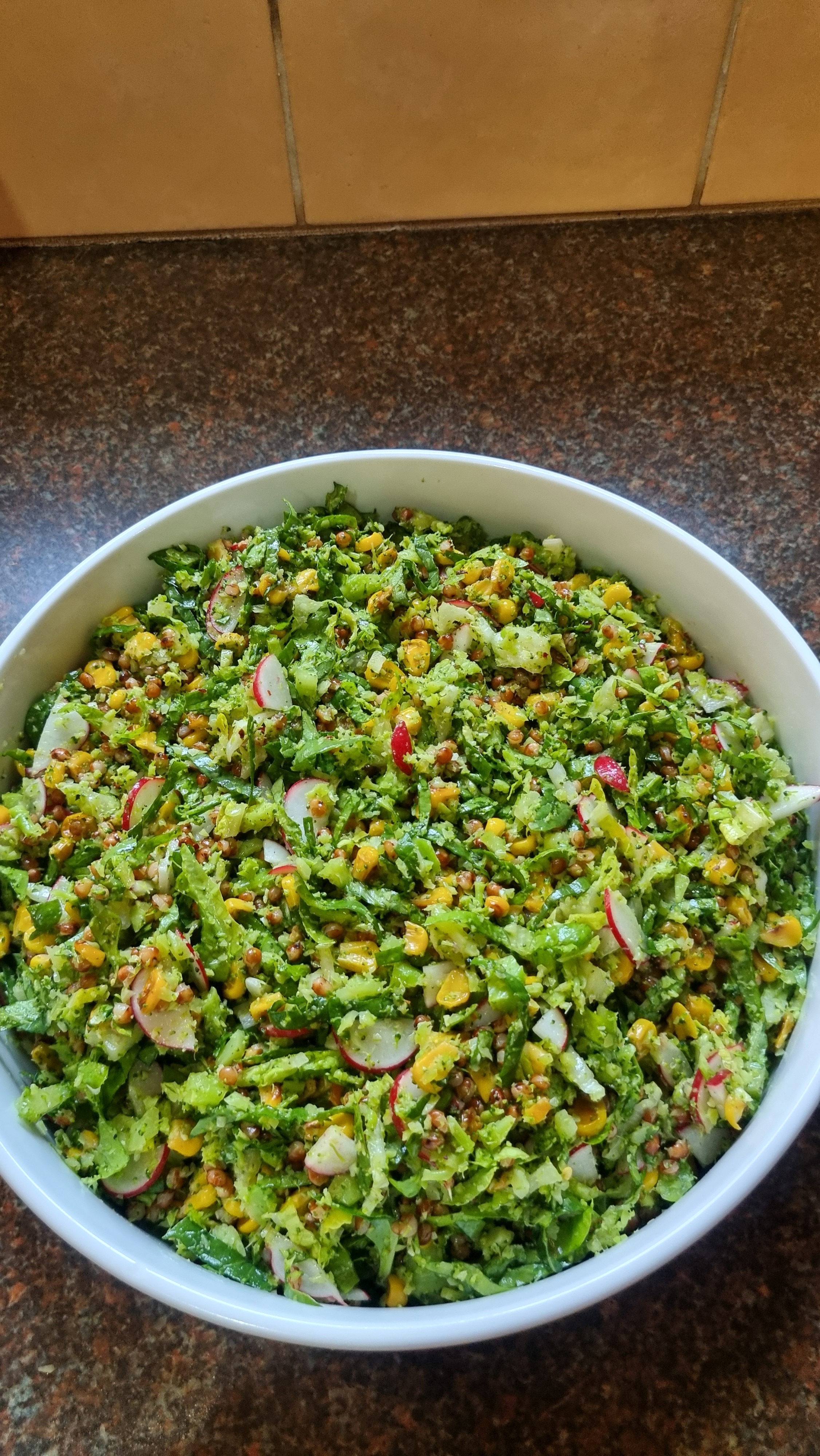 Sorghum, Sweet Corn and Broccoli Salad
