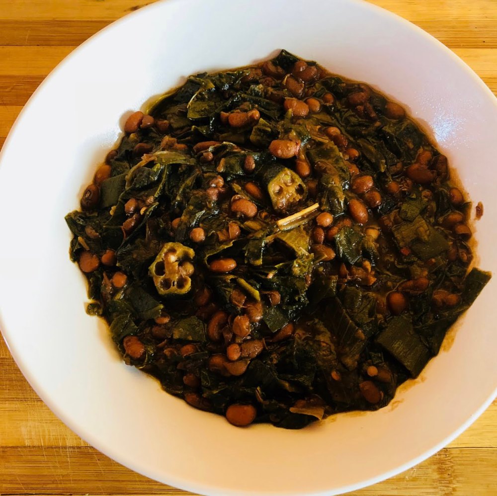 Broccoli and Cauliflower Leaves with Cowpea Beans and Okra - Morwatshetlha, 2018